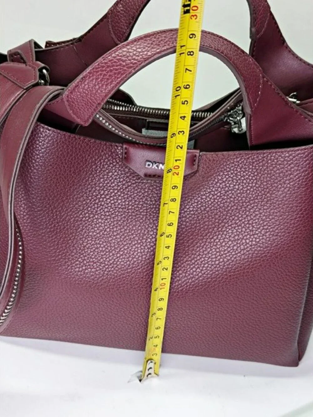 DKNY Willa Women's Small Top Handle Satchel Bag in Burgundy (MSRP $198)